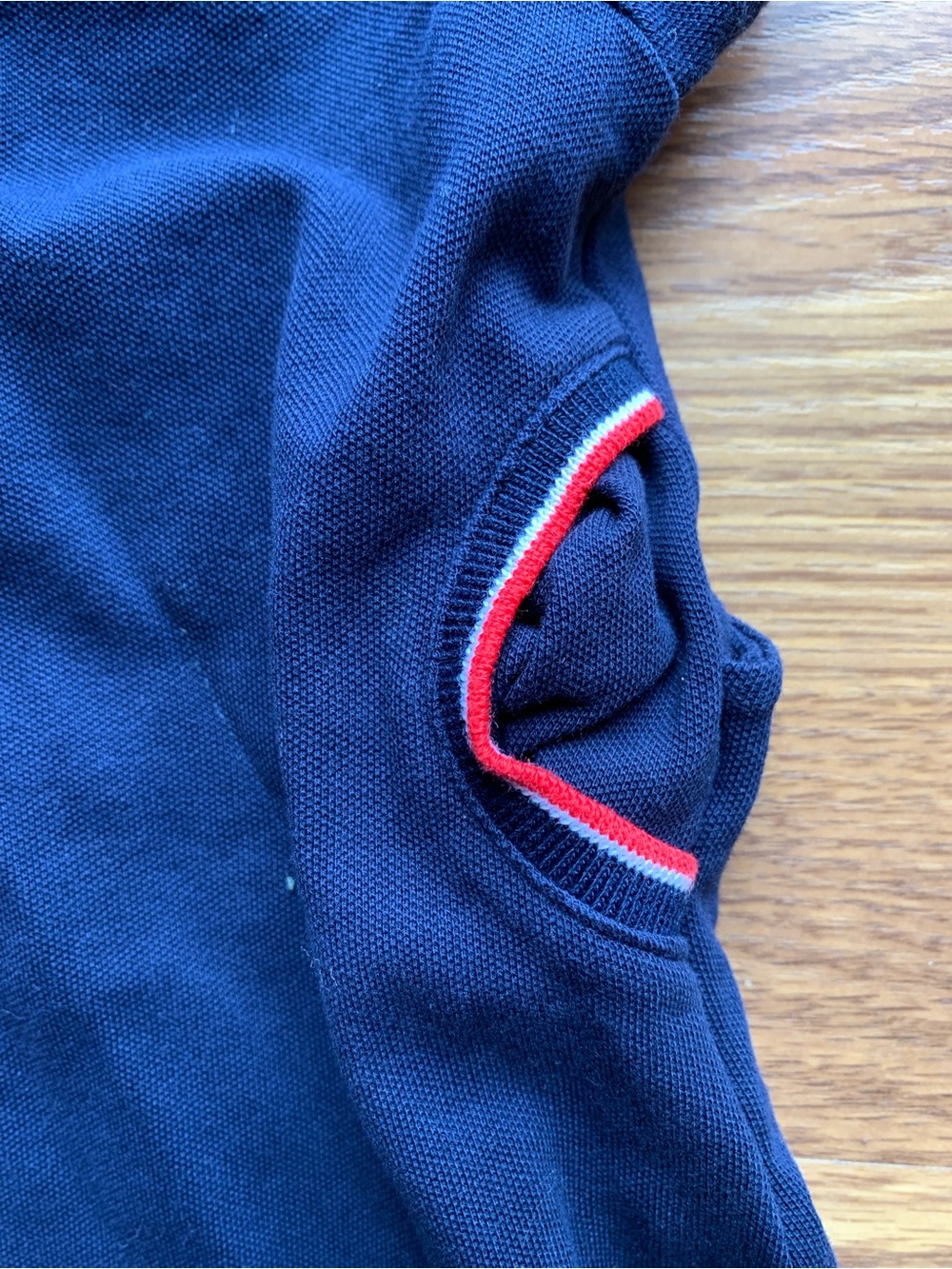 Jacadi Navy Blue One-Piece Bodysuit with Red and White Trim Baby Size 3 months - Picture 3 of 5